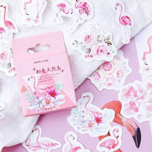 Premium Die-Cut Stickers Pink Flamingo
