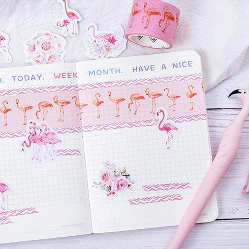 Premium Die-Cut Stickers Pink Flamingo