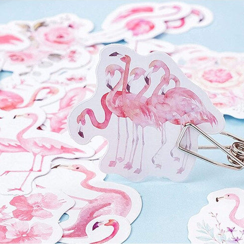 Premium Die-Cut Stickers Pink Flamingo