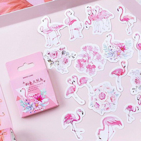 Premium Die-Cut Stickers Pink Flamingo