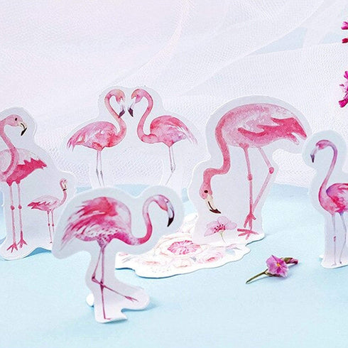 Premium Die-Cut Stickers Pink Flamingo
