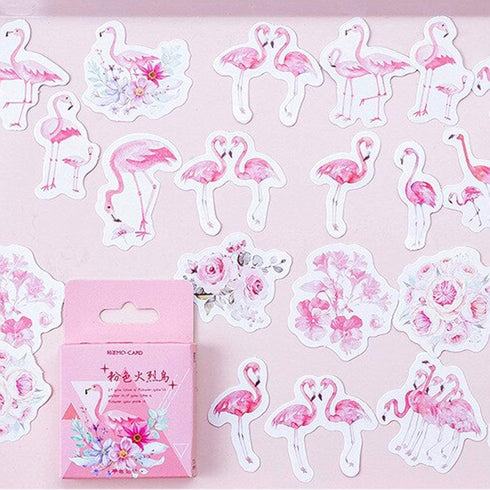 Premium Die-Cut Stickers Pink Flamingo