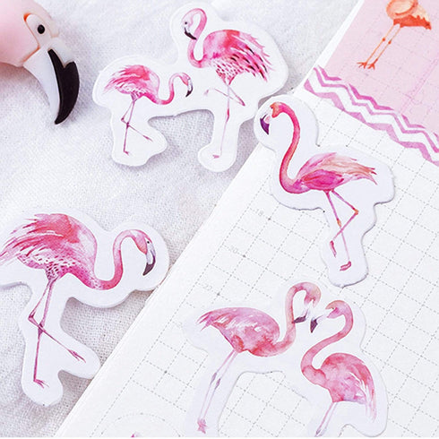 Premium Die-Cut Stickers Pink Flamingo