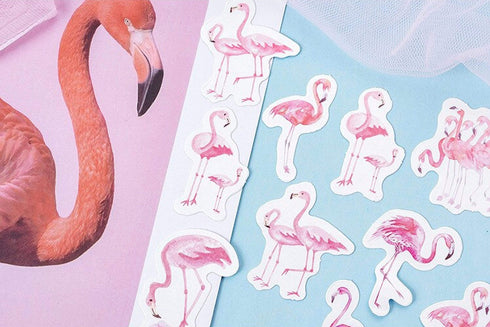 Premium Die-Cut Stickers Pink Flamingo