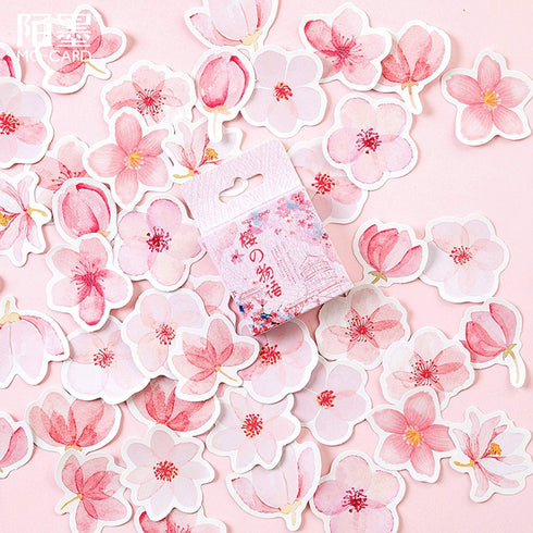 Premium Die-Cut Stickers Sakura Cherry Blossom Chūn Jié Festival Spring Festival