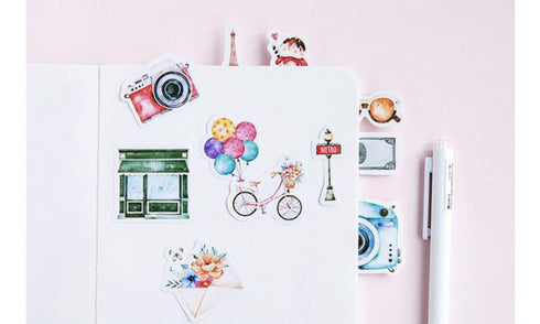 Premium Die-Cut Stickers Travel Car Bus Metro Trip