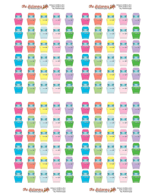 PRINTABLE & Cut File Silhouette Cut File BOLD Dishwasher Dish washer Tiny Planner Stickers Pastel or Bold jpg png pdf svg Files Included