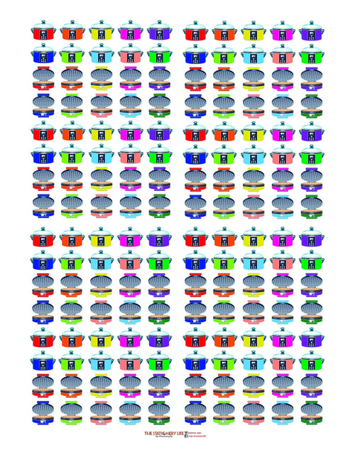 PRINTABLE & Cut File Silhouette Cut File Mini Slow Cooker Instant Pot and Waffle Iron Tiny Planner Stickers