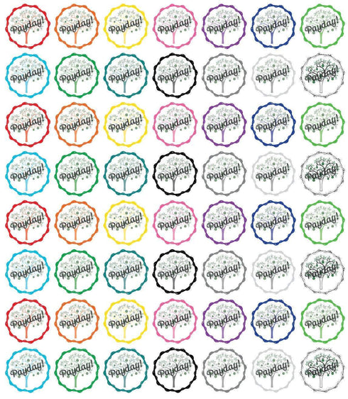 PRINTABLE & Cut File Silhouette Cut File Payday Pay Day Paycheck Money Tree Planner Stickers