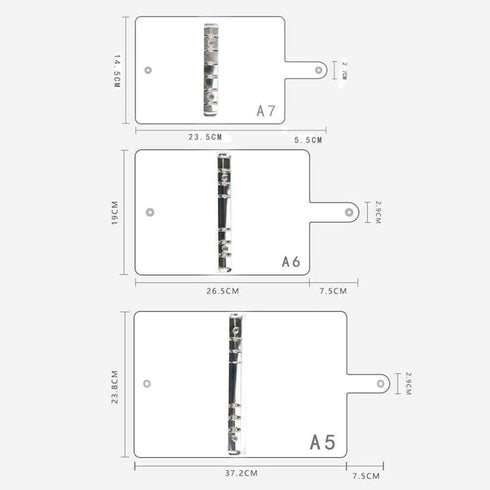 PVC Laser-Cut Hologram Holographic 6 Ring Rainbow Snap Closure Loose Leaf Binder | A6