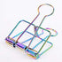 RAINBOW Skeleton Frame Hollow Wire Binder Clips Small, Medium & Large! Super cute and very strong!