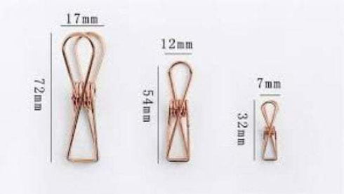 Rose Gold Copper Fish Clips Binder Clips Alligator Clip- Three Sizes!