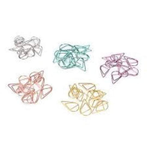 Rose Gold Copper Set Water Drop Tear Drop Teardrop Paper Clips - Three Sizes!