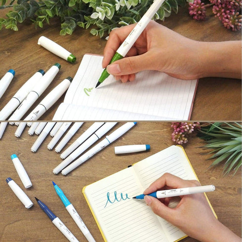 Sailor SHIKIORI Dual Tip Calligraphy Brush Pen Fine Tip Pen 25-5400-000 | 20 Color Set