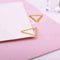 SET OF FIVE Unusual Gold Triangle Paper Clips | 20mm