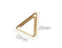 SET OF FIVE Unusual Gold Triangle Paper Clips | 20mm