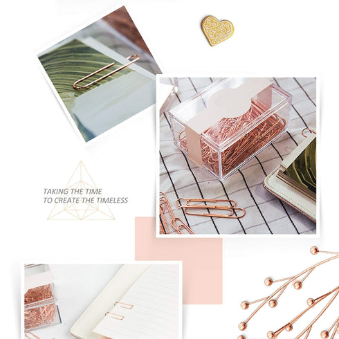SET OF TEN Rose Gold Small Paper Clips | 28mm