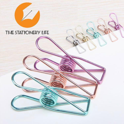 Silver Fish Clips Binder Clips Alligator Clip- Small, Medium & Large! Super cute and very strong!