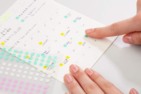 Stalogy Circular Washi Tape Patches | 5 mm Shuffle Pale