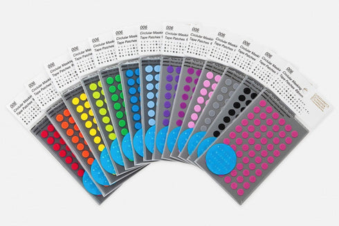 Stalogy Circular Washi Tape Patches | 5 mm Shuffle Pale