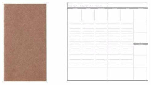 STANDARD Size DAILY Printed Traveler's Insert Traveler's Refill