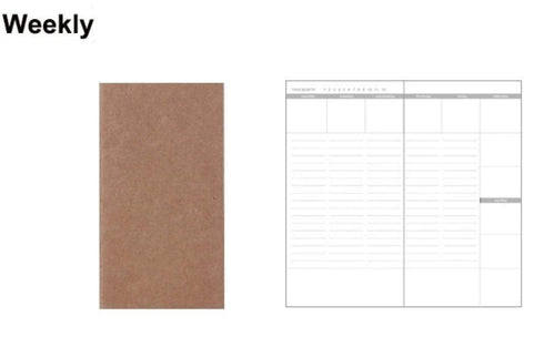 STANDARD size WEEKLY Printed Traveler's Insert Traveler's Refill