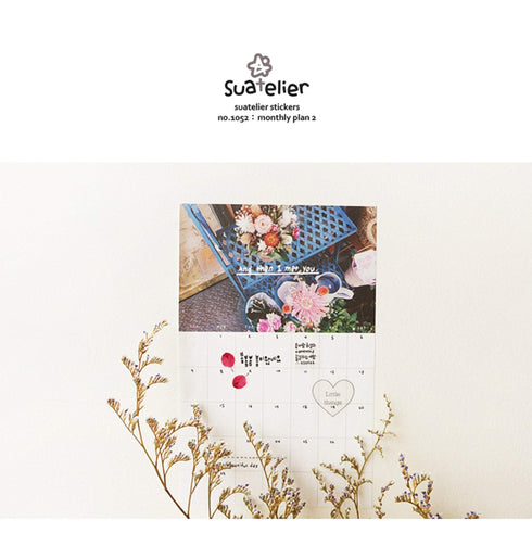 Suatelier Planner Sticky Notes 1052 | Monthly Plan 2