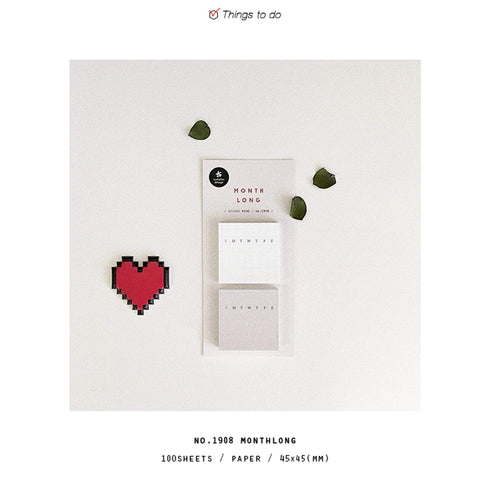 Suatelier Planner Sticky Notes 1908 | Month