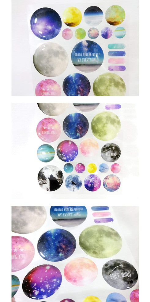 Suatelier Sonia PVC Puffy 3D Stickers 2028 | My SPace Galaxy Stickers Outer Space Stickers Planet