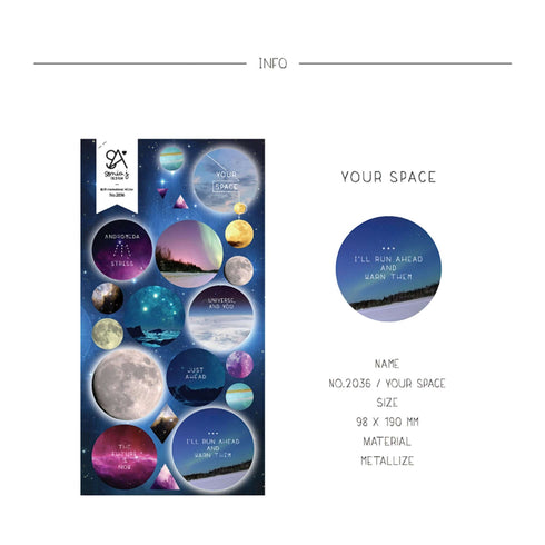 Suatelier Sonia PVC Puffy 3D Stickers 2036 | Your Space Galaxy Stickers Outer Space Stickers Planet