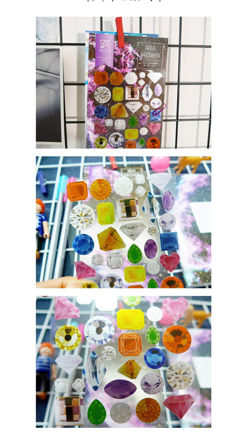 Suatelier Sonia PVC Stickers 2037 | Diamond Gem Stickers Crystal Stickers Facet Stickers