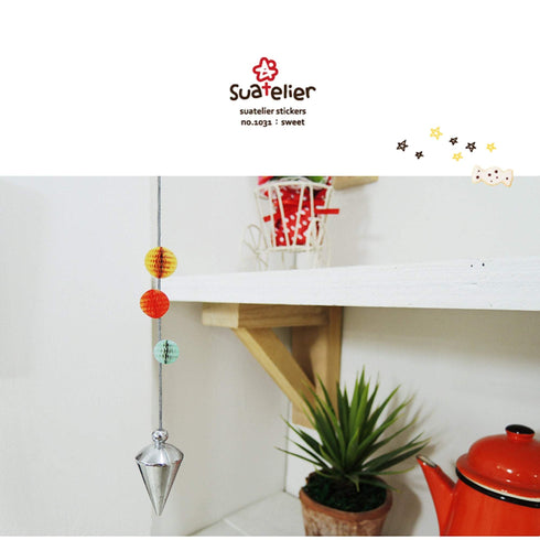 Suatelier Sonia PVC Transparent Stickers 1031 | Sweet Desserts Cupcake Party Decorations