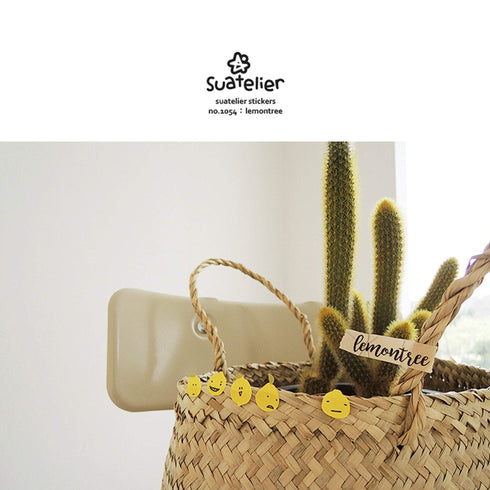 Suatelier Sonia PVC Transparent Stickers 1054 | Lemontree Lemon Tree Sticker Lemonade Sticker Lemon