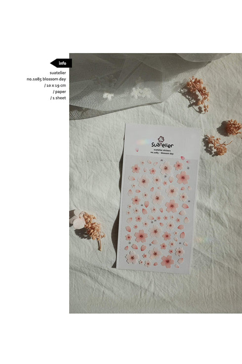 Suatelier Sonia PVC Transparent Stickers 1085 | Blossom Day Cherry Blossom Sakura