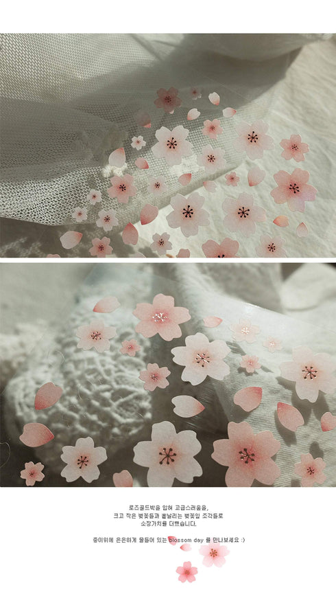 Suatelier Sonia PVC Transparent Stickers 1085 | Blossom Day Cherry Blossom Sakura