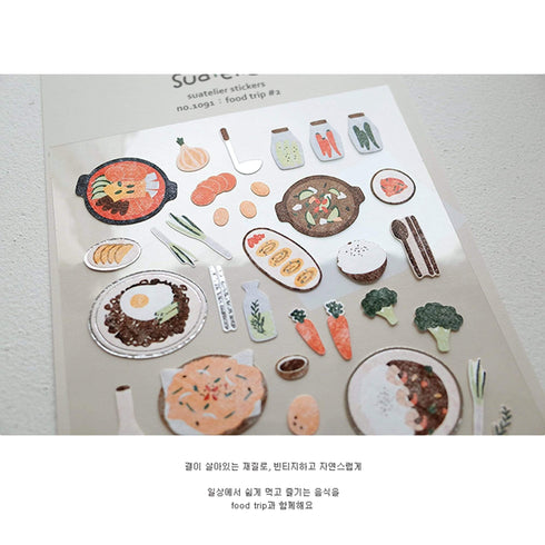Suatelier Sonia PVC Transparent Stickers 1091 | Food Trip 2 Sushi Pho Ramen Chilis
