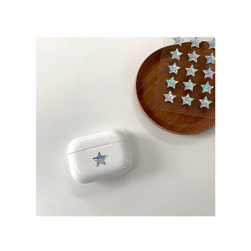 Suatelier Sonia PVC Transparent Stickers 1655-59| Hologram Sparkle Stars Glitter Stars