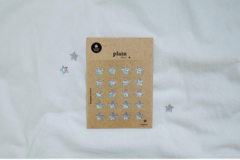 Suatelier Sonia PVC Transparent Stickers 1655-59| Hologram Sparkle Stars Glitter Stars
