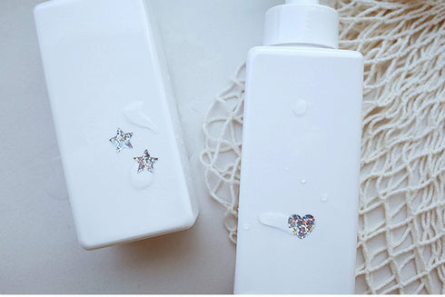 Suatelier Sonia PVC Transparent Stickers 1658-54| Hologram Sparkle Heart Glitter Hearts