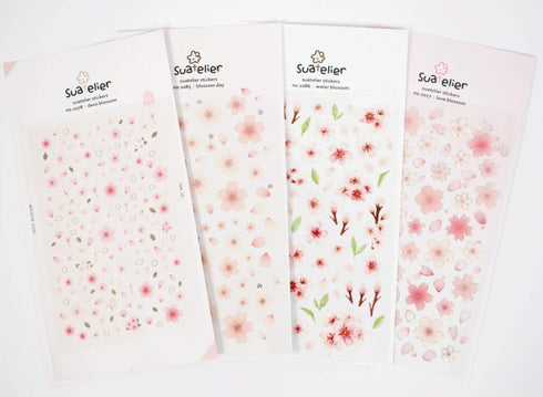 Suatelier Sonia PVC Transparent Stickers | Blossom Day Cherry Blossom Sakura