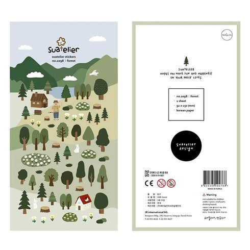 Suatelier Sonia PVC Transparent Stickers 1098 | Forest Camping