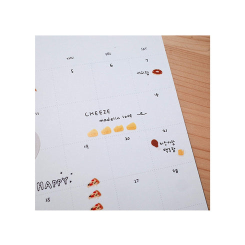 Suatelier Sonia PVC Transparent Stickers Mini Series 101 | Food 01 Pizza Cheeseburger Donut Fries