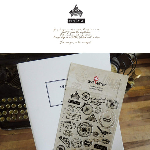 Suatelier Sonia PVC Transparent Stickers | Stamp Tickets Ephemera | 1013