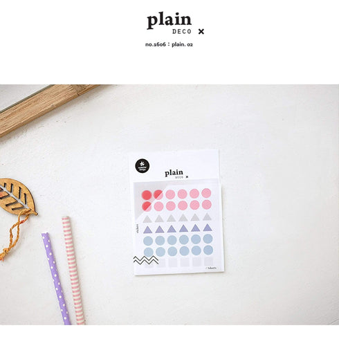 Suatelier Translucent Planner Stickers | Plain Shapes 02