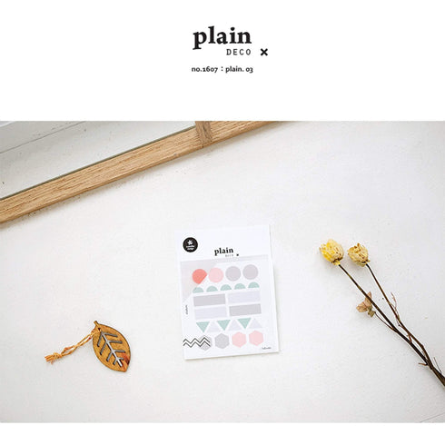 Suatelier Translucent Planner Stickers | Plain Shapes 03