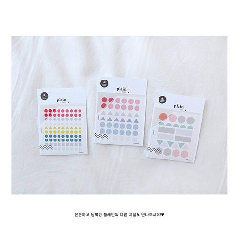 Suatelier Translucent Planner Stickers | Plain Shapes 03