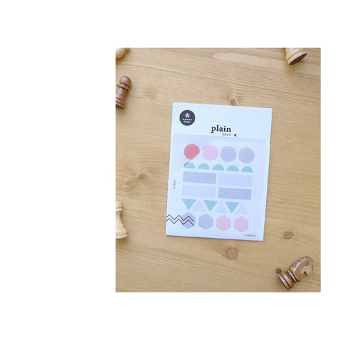 Suatelier Translucent Planner Stickers | Plain Shapes 03