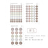 TRANSPARENT PET Pastel Dot Stickers Circle Stickers | Mocha