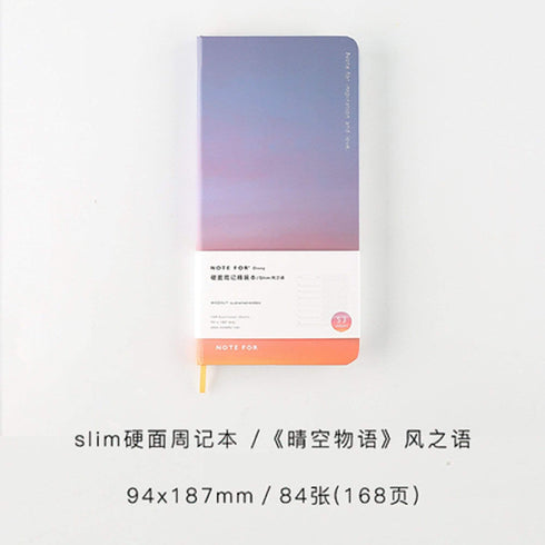 Weeks Size Versatile UNDATED Daily Planner Fountain Pen Friendly 80g Paper | Sakura Sky