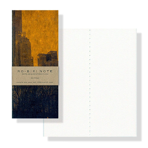 Yamamoto Ro-Biki Notebook 3.6" x 8.3" Blank Basic Chiffon Paper | New York The Park